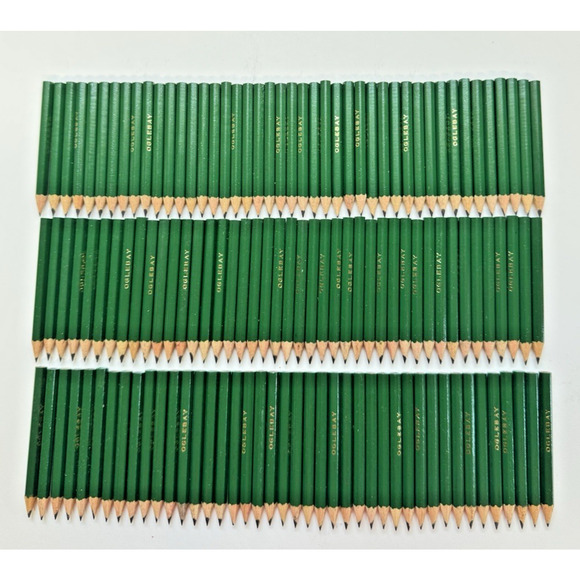Lot of 128-Oglebay Dark Green Pencils 3 in. Unused Pencils Vintage Art Display - Picture 1 of 4